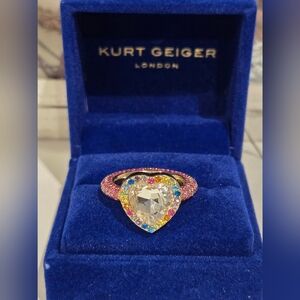 Kurt Geiger Multicolor Heart Ring